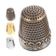thumbnail image 2 of 4 piezas de cobre protector de dedo acolchado dedal protectores de punta de los dedos dedales para bricolaje bordado a mano acolchado costura artesanía proyectos accesorios, 2 of 8