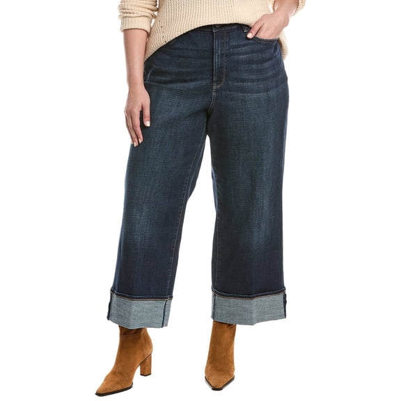 NYDJ womens Plus Waverly Night Skies Wide Leg Jean, 26W, Black