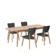 thumbnail image 1 of Juego de Comedor Extensible de Madera con 4 Sillas para 4 Personas, Mesa y Sillas para Comedor y Cocina, Midtown Concept Rio, Roble y Gris Oscuro, 1 of 5
