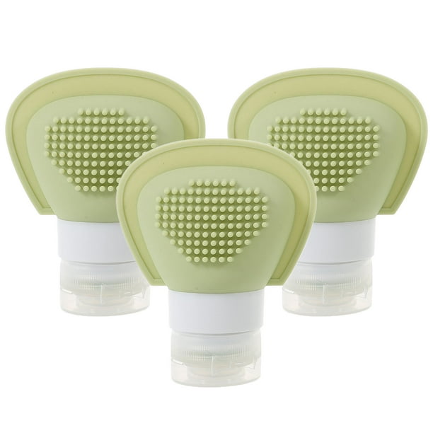 3 botellas de viaje a prueba de fugas de silicona, exprimibles, para champú, acondicionador, loción, jabón, rellenables, portátiles y para artículos de tocador