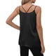 thumbnail image 5 of Camisetas sin mangas con cuello en V para mujer para el verano: camisola de satén de seda sin mangas con tirantes ajustables, diseño estampado, corte ajustado para combinar con otras prendas o para, 5 of 7