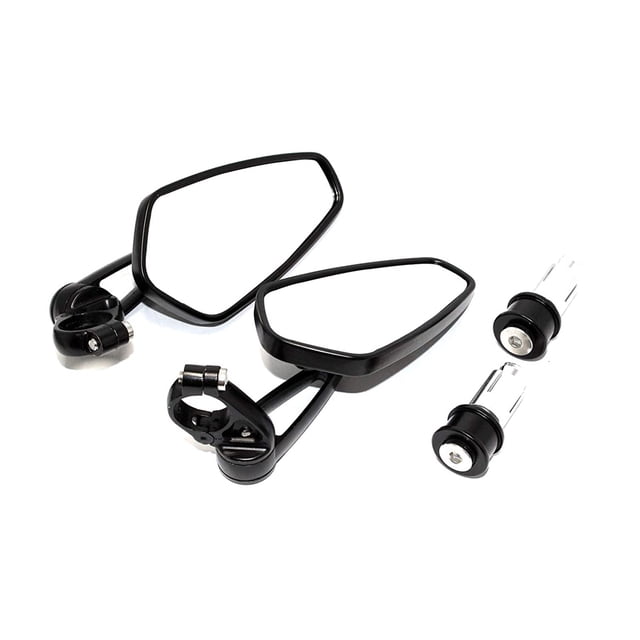 Convex Lens Motorcycle Bar End Mirrors, Optimized for Clear Vision in All Conditions, Suitable for Shockproof, Corrosion-Resistant Riding on Most Motorcycles, Street Bikes, ATVs,
