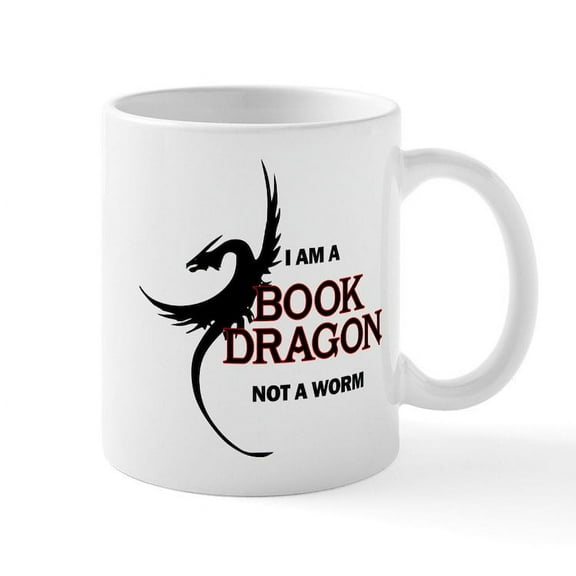 CafePress - I Am A Book Dragon Mugs - 11 oz Ceramic Mug - Novelty Coffee Tea Cup