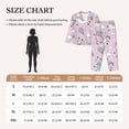 thumbnail image 4 of Fotbe Llama Unicorn and Rainbow Pattern Long Sleeve Pajama Set for Women,Sleepwear Set,2-piece Loungewear Set,Soft PJs Comfy Nightwear with Pockets -, 4 of 7