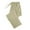 Beige, variant on Ankle Length Pants for Women Cotton Linen Casual 2025 Straight Wide Leg Loose Drawstring Elastic Waist Cropped Trouser