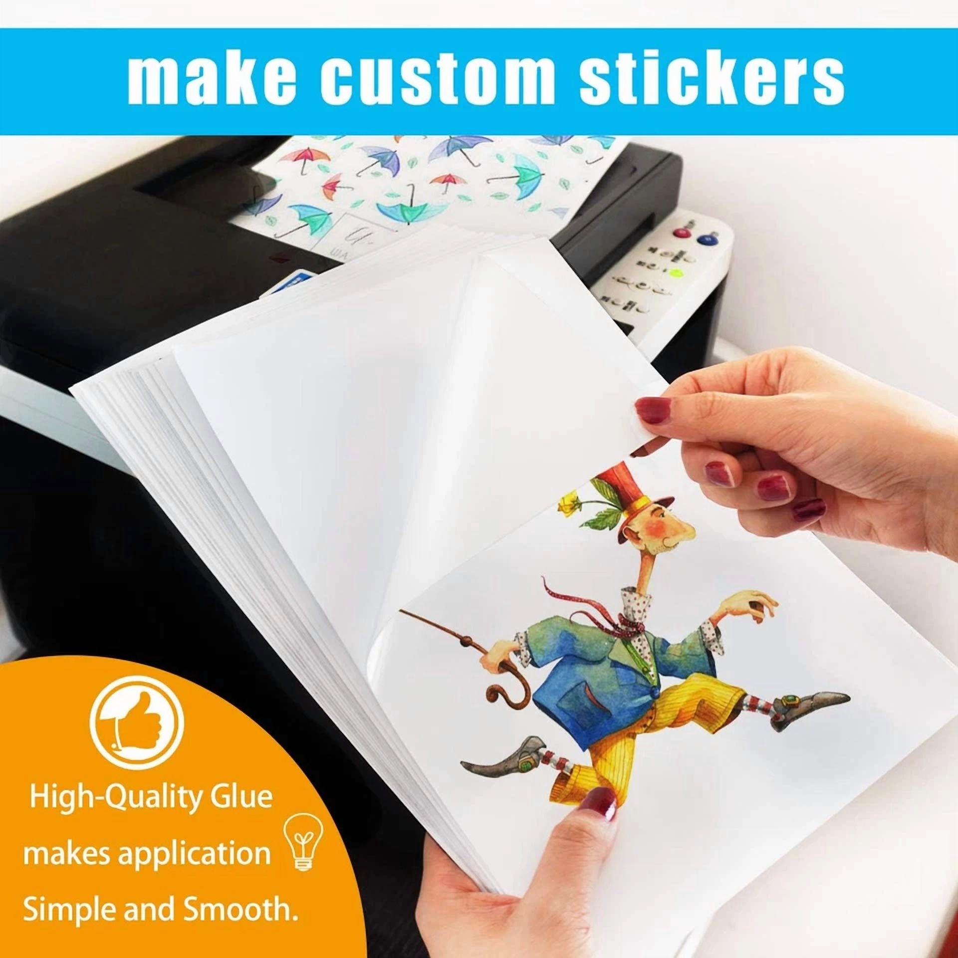 CRESTIN- Premium Printable Vinyl Sticker Paper For Inkjet Printer - 25 Matte White Waterp