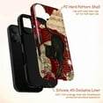 thumbnail image 4 of Gothic Black Cat Phone Case, Vintage Red Sheet Music Collage Art iPhone Cover for iPhone 17 16 15 14 13 12 11 Pro Plus Mini, 4 of 6