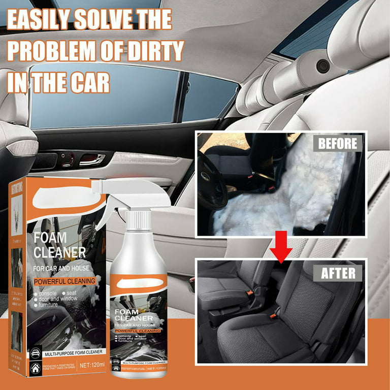Leather Seat Cleaner For Cars Leather Cleaning Foam Spray 120ml