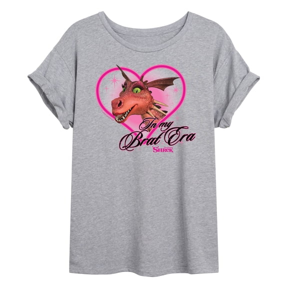 Shrek - In My Brat Era Dragon - Juniors Oversized Graphic T-Shirt