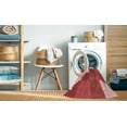 thumbnail image 2 of Ahgly Company Tapis Rond Lavable en Machine Intérieur Transitionnel Rouge, 4 Pieds Rond, 2 of 7