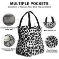 thumbnail image 3 of Cow Print Pattern Drawstring Insulated Lunch Bag for Women, Stain-Resistant Large Lunch Tote with Multi-Pockets for Work Office, 3 of 6