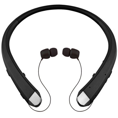 Headset Headphones Earbuds - Wireless Bluetooth 4.0 Headset Sport Stereo Retractable Headphone Earbuds w/ Mic