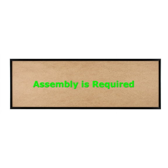 Quadro Frames 8x24 inch Picture Frame, Black, Contemporary Style P375 - 3/8 inch Wide Molding