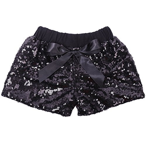 Baby Girls Shorts Toddler Sequin Shorts Sparkles on Both Sides Black 12 Months