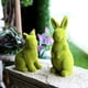 thumbnail image 4 of Decoración de conejito de Pascua, conejitos flocados, conejitos de musgo, decoración de primavera, figuras de conejo de resina para mesa, escritorio, decoraciones de Pascua (pequeño-2 unidad, 4 of 5