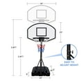 thumbnail image 3 of TOYTEXX Portable Poolside Basketball Hoop, 36" Backboard, 3.1ft-4.7ft Adjustable Height, 3 of 7