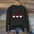 thumbnail image 3 of Craaazy Womens Shirts Merry Christmas Sweatshirt Women Xmas Santa Tree Christmas Snowflake Print Long Sleeve Loose Top Shirts Gifts For Women, 3 of 4
