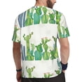 thumbnail image 2 of Rocae Cartoon Cactus for Men's Mesh Quick-Dry Short Sleeve Workout T-Shirt,Mens Crew Neck Tee Lightweight Soft Classic T Shirts X-Small, 2 of 9