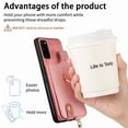 thumbnail image 5 of Dteck for Samsung Galaxy S20 Plus Wallet Card Case, Shockproof with Card Holders Flip Premium PU Leather Card Slots with 360°Rotation Ring Stand Protective Phone Cover, pink, 5 of 8