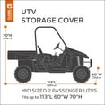thumbnail image 4 of Classic Accessories QuadGear UTV Storage Cover, Fits UTVs up to 113"L x 60"W x 70"H, Large, Black, 4 of 9