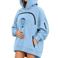 thumbnail image 6 of Pet Carrier Hoodie, Oversized Fleece Sweatshirt with Front Pouch for Small Pets, 6 of 8