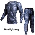 thumbnail image 4 of Advancent Conjuntos de ropa interior térmica de invierno para hombre, calzoncillos largos deportivos a prueba de viento, ropa comprimida Uniforme atlético Azul L, 4 of 6