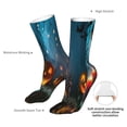 thumbnail image 4 of KLL Spooky Halloween Print Womens Crew Socks Athletic Middle Tube Long Socks Novelty Socks Gifts For Men, 4 of 7
