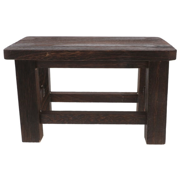 Raindrops Wooden Bathroom Stool Solid Wood 1Pcs