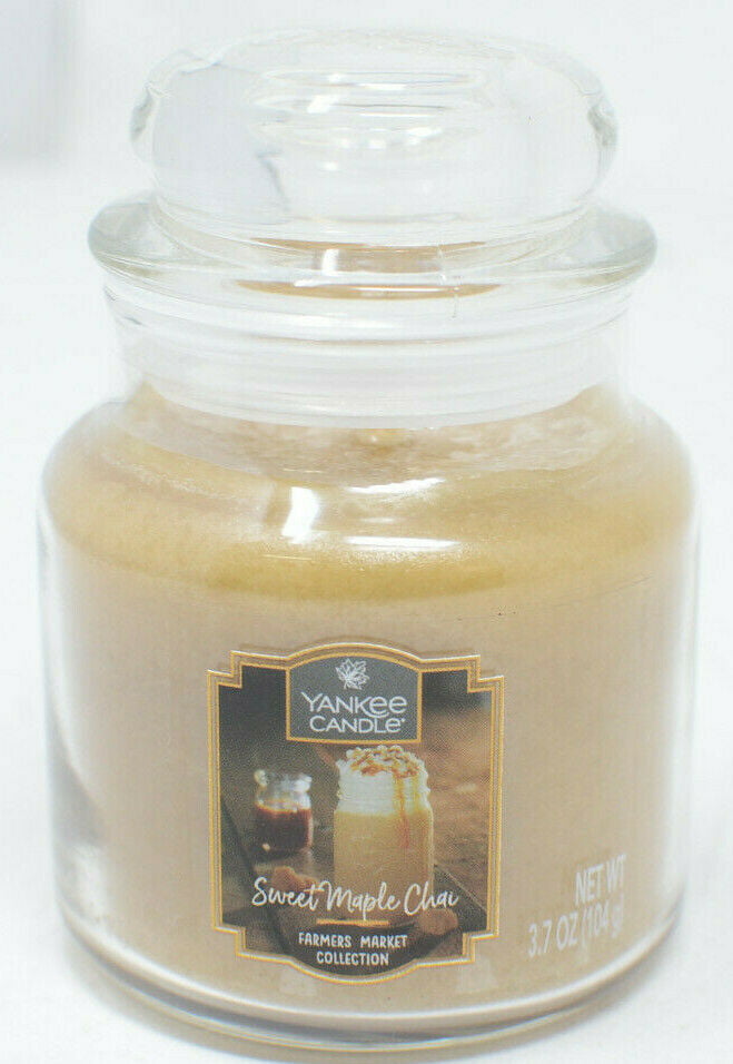Yankee Candle Sweet Maple Chai Small Jar Candle 3.7 Ounces 