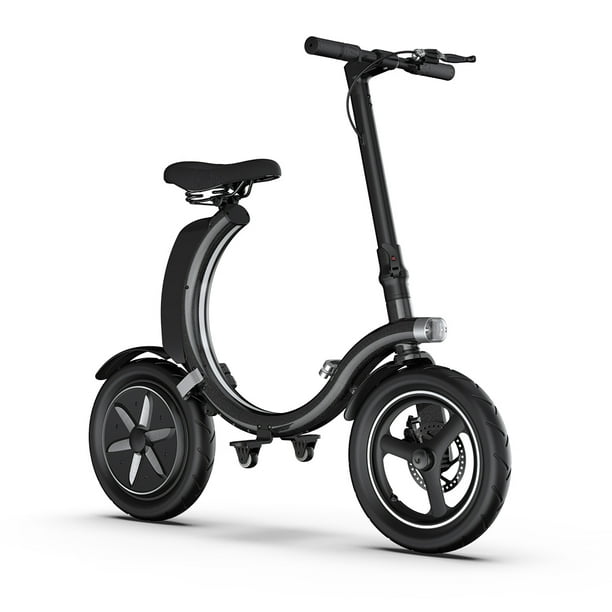 6MSKS Electric scooter with 14 inch tires, 36v10Ah battery, 350W high-power motor, maximum speed of 25KM/h, compact folding size, and maximum travel of 25 miles