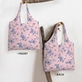 thumbnail image 3 of Xecao's Butterfly Canvas Tote Bag is a versatile choice for women, serving as a stylish beach bag, shopping bag,and reusable grocery bag., 3 of 5