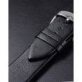 thumbnail image 4 of Uxcell Genuine Leather Band Smooth Flat Leather Watch Strap for Men and Women Black/Silver Tone 16mm, 4 of 7