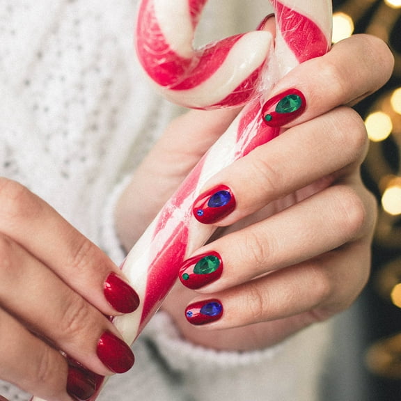 LOLIPPYY Rhinestone Nail Art Decor Assorted Colors for Home and Salon Use, Includes 2 Boxes