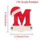thumbnail image 3 of Colgante de letras acrílicas navideñas 2024, decoración navideña para el hogar, adornos colgantes para el árbol de Navidad, Navidad Natal, Año Nuevo 2025, 3 of 5