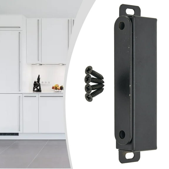 Heavy Duty Magnetic Door Catch for Cupboards and Cabinets, 40kg Capacity, Black