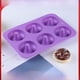 thumbnail image 3 of Molde de silicona para 6 donas redondas uniformes, molde para hornear en el horno, molde de silicona resistente a altas temperaturas y de grado alimenticio, 3 of 6