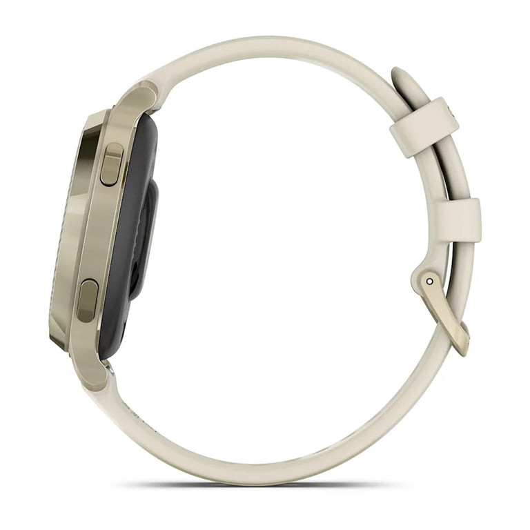 Garmin Lily 2 Active Smartwatch, Lunar Gold with Bone Silicone