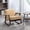 khaki, variant on Resenkos Mid Century Modern Rocking Accent Chair, Upholstered Wooden Frame Reading Armchair for Bedroom and Sunroom, White