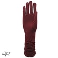 thumbnail image 4 of Burgundy Mid Arm Stretch Gloves 13” Long for Party Prom Wedding Dress, 4 of 4