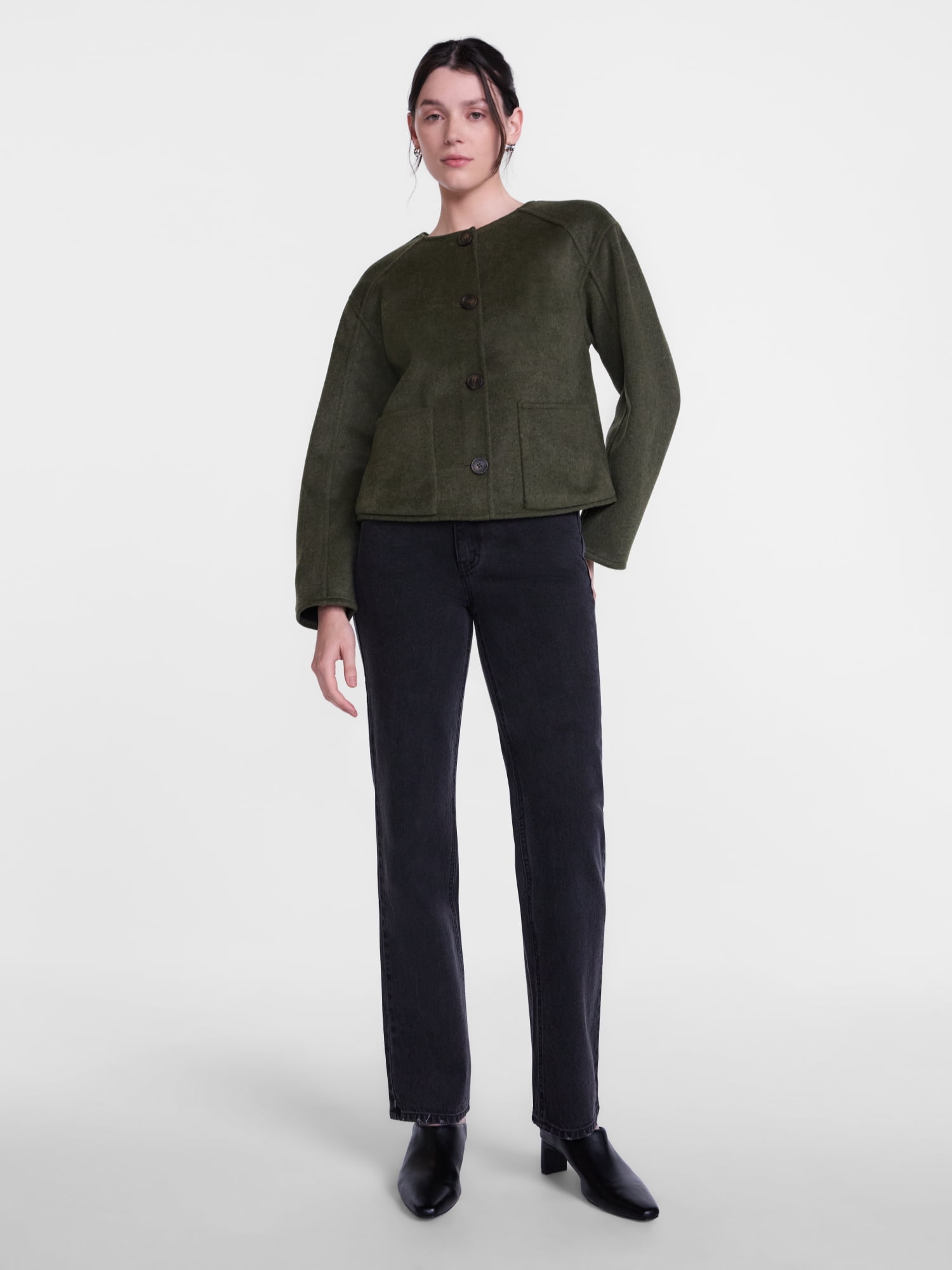 Scenario Women's Double Faced Faux Wool Jacket, Sizes XS-XXXL