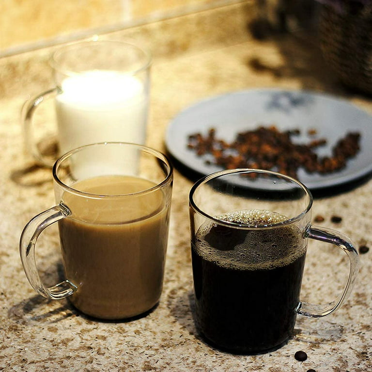 LUXU 4pcs Set Simple Glass Coffee Mugs-Hand Blown&Seamless Design,14 oz  Amber Coffee Cups-Heat Resis…See more LUXU 4pcs Set Simple Glass Coffee