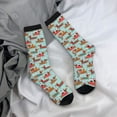 thumbnail image 5 of Cauagu Dachshund Christmas Play Print Crew Socks for Women and Men,Adult Athletic Running Socks 1-Pair Sports Socks Work Gear Socks with Moisture Wicking, 5 of 6