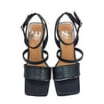 thumbnail image 5 of Ninety Union Priva Open Square Toe Snake Sandal, Black, 5, 5 of 5
