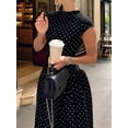 thumbnail image 4 of Jaimenalin Women'S Polka Dots Maxi Tank Dress Vintage Mock Neck Sleeveless Elegant Long Dresses, 4 of 8