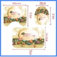 thumbnail image 3 of FMSHPON Merry Christmas 4 Piece Bathroom Set Shower Curtain Bath Rug Contour Mat and Toilet Lid Cover, 3 of 7