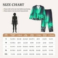 thumbnail image 4 of Rateoe Northern Lights 2 Pattern Womens Pajamas Set Long Sleeve Sleepwear Button Down Nightwear Soft Cotton Pj Lounge Sets-XX-Large, 4 of 7
