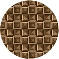thumbnail image 1 of Ahgly Company Indoor Square Patterned Bronze Brown Area Rugs, 3' Square, 1 of 6