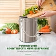 thumbnail image 6 of Compost Bin for Kitchen Countertop, 1 Gallon Compost Bucket for Kitchen with Lid, Includes 1 Spare Charcoal Filter (Silver), 6 of 6