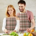 thumbnail image 3 of Red and Green Christmas Plaid Apron-Garden Aprons for Women with Pockets-Cotton Linen Waterproof Kitchen Cooking Gardening Aprons Adjustable for Kitchen,Cooking,BBQ and Salon 32"x27", 3 of 7