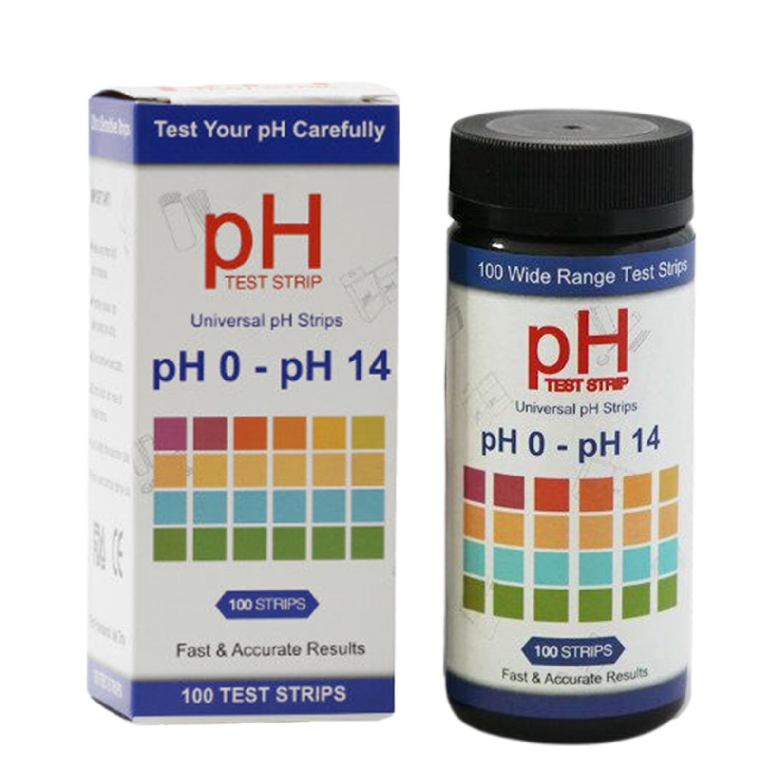 2 TestSure pH Test Strips Box for Water pH Range 0-14 Soil & More 100/box 